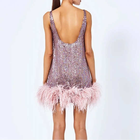 Alexis Zaire Feather Mini Dress - Picture 4 of 7